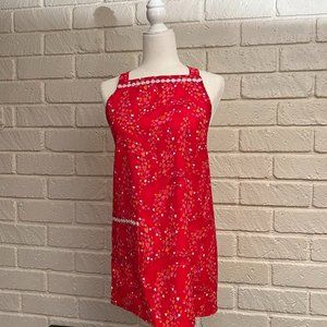 Heart-patterned Cotton Apron with pocket
